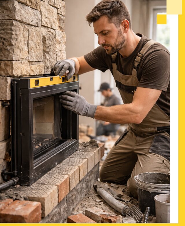 Дровяные камины под ключ в Гудермесе: монтаж, обустройство