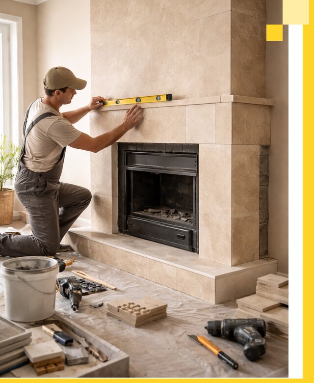 Установка и монтаж каминов в частном доме под ключ в Гудермесе