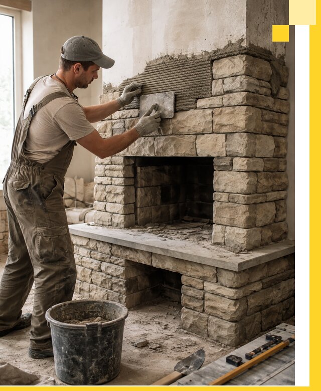 Строительство каминов под ключ в Гудермесе от проектирования до монтажа