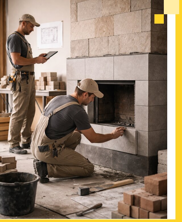 Индивидуальные проекты каминов и каминных систем в Гудермесе