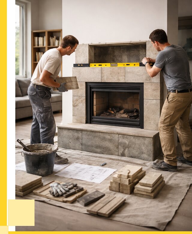 Монтаж каминов и установка в Гудермесе от 46112 р. | ЭриданГдр