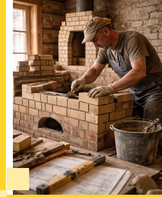 Кладка печей из кирпича в Гудермесе цены от 30741 р. - ЭриданГдр