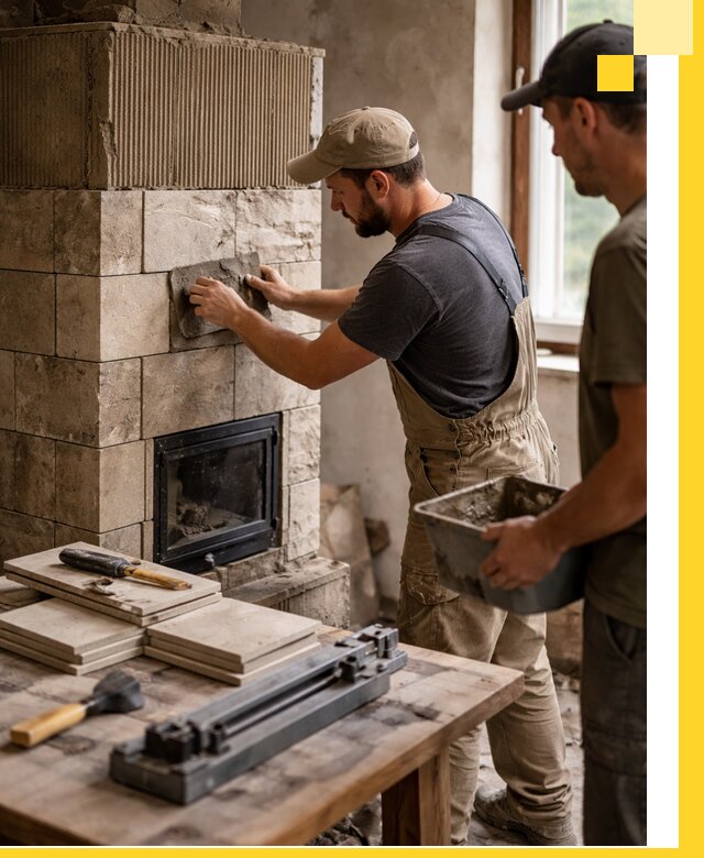 Профессиональная облицовка печей в Гудермесе: керамика и камень