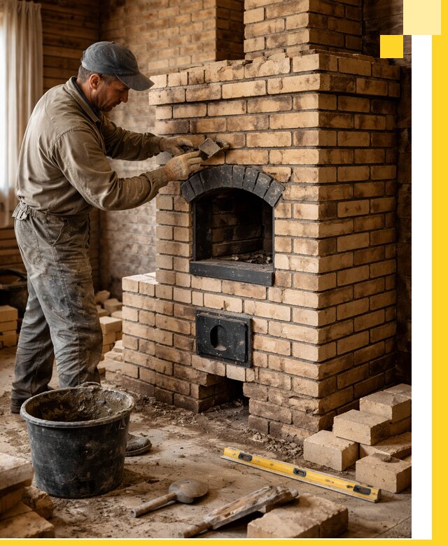 Кирпичные печи под ключ в Гудермесе: проектирование и кладка