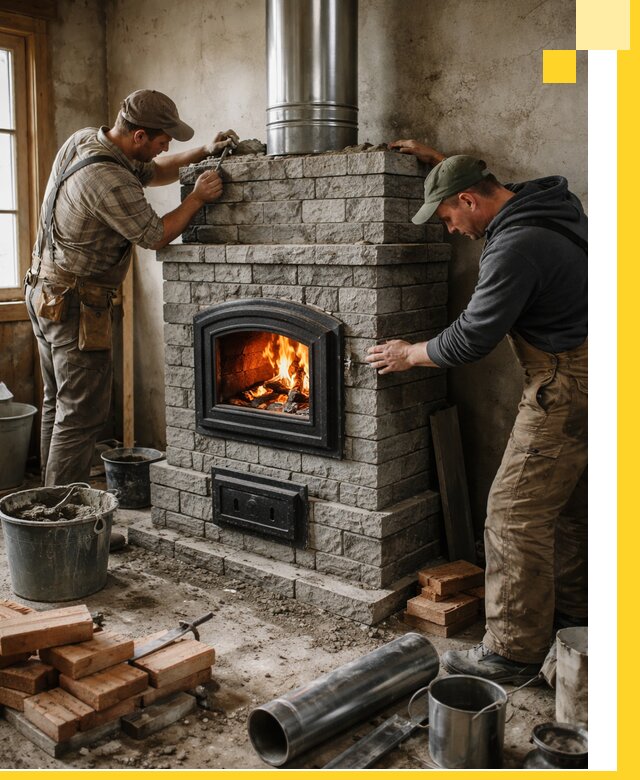 Производство, поставка и монтаж дровяных печей в Гудермесе