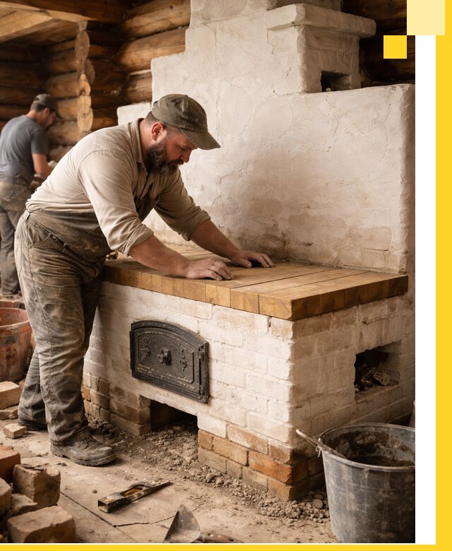 Проектирование и установка русской печи с лежанкой в Гудермесе