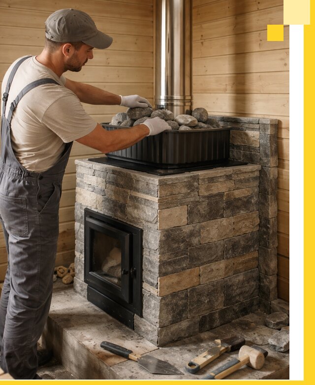 Печи для парной в Гудермесе, производство, монтаж и обслуживание