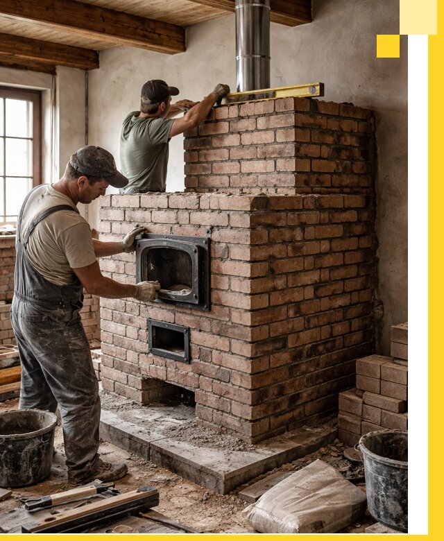 Печи для загородного дома под ключ в Гудермесе — монтаж и сервис