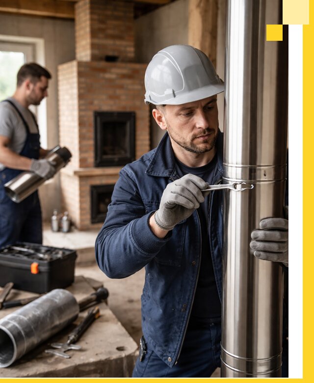 Профессиональный монтаж дымоходов для печей в Гудермесе