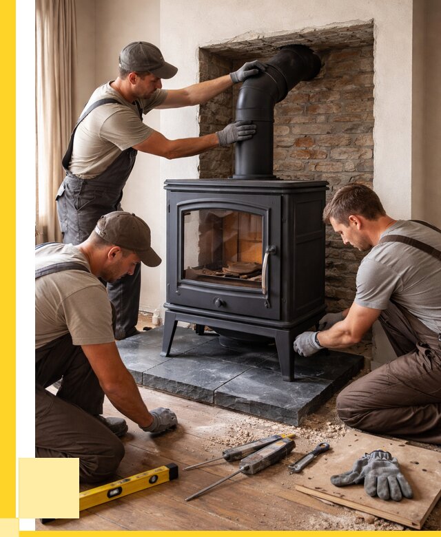 Монтаж печи камина в частном доме в Гудермесе от 25618 р. | ЭриданГдр