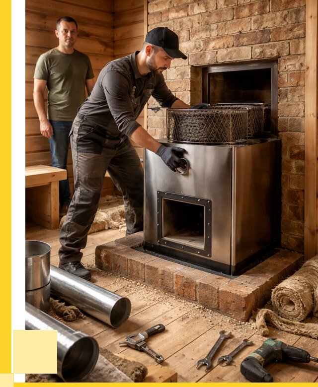 Монтаж банных печей под ключ в Гудермесе от 18445 р., ЭриданГдр