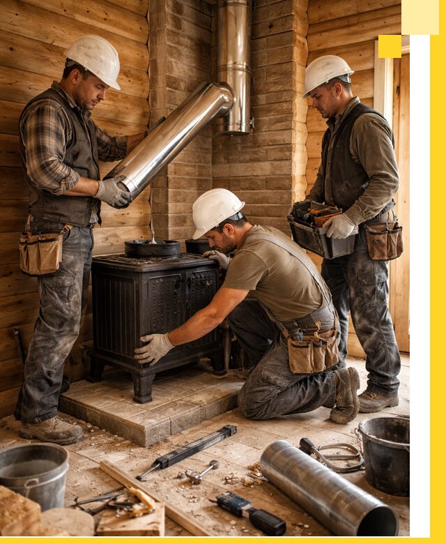 Профессиональный монтаж банных печей и дымоходов в Гудермесе
