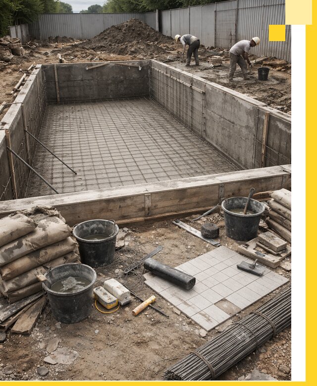 Строительство бассейнов под ключ в Гудермесе, дизайн и монтаж