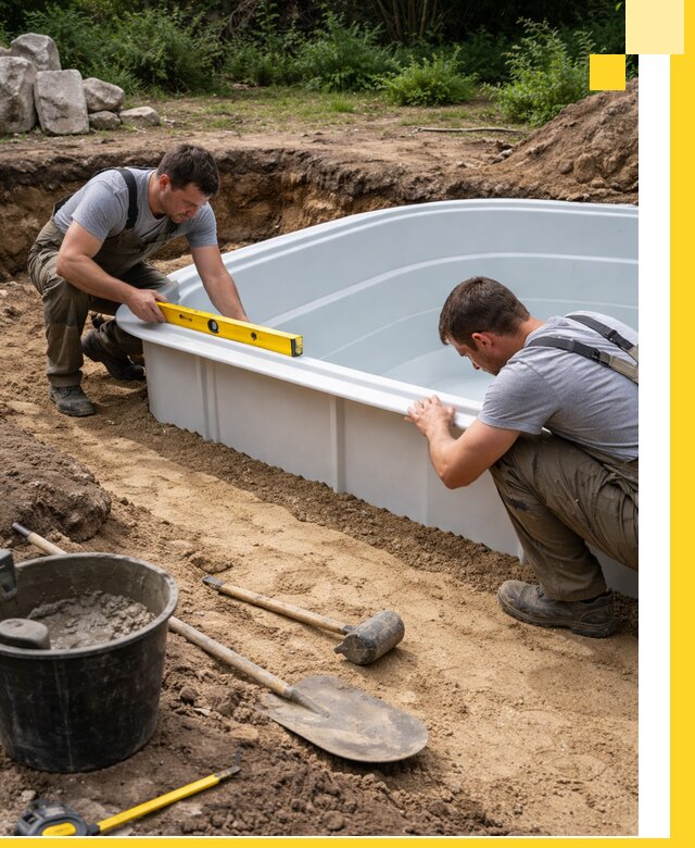 Производство и установка пластиковых бассейнов в Гудермесе под ключ