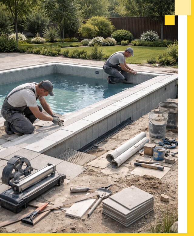 Строительство открытых бассейнов под ключ в Гудермесе профессионально