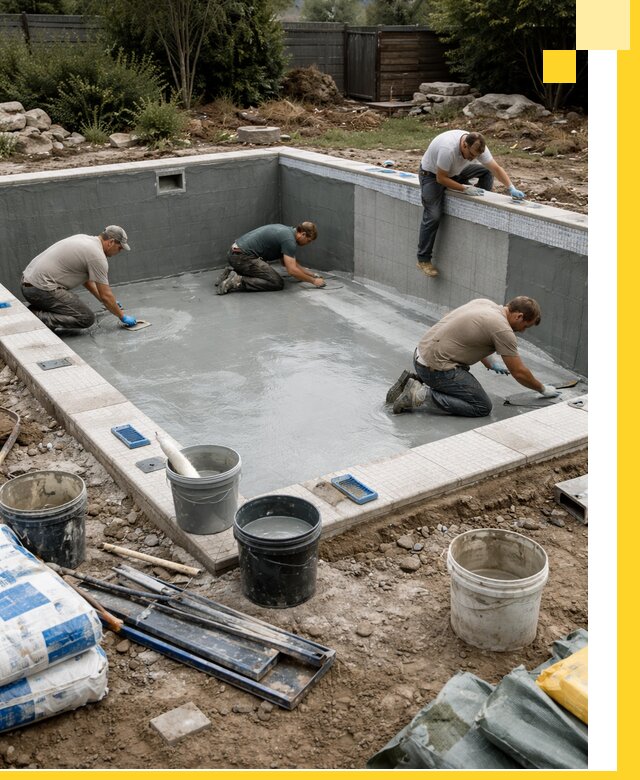 Изготовление и монтаж чаши бассейна под ключ в Гудермесе