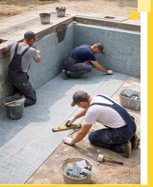 Укладка и установка плитки для бассейнов под ключ в Гудермесе