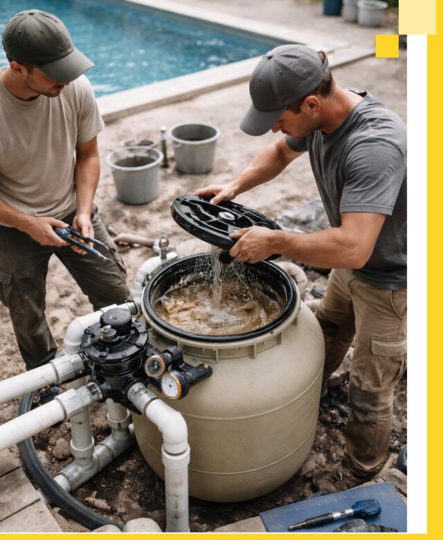 Установка и обслуживание песочных фильтров для бассейнов в Гудермесе