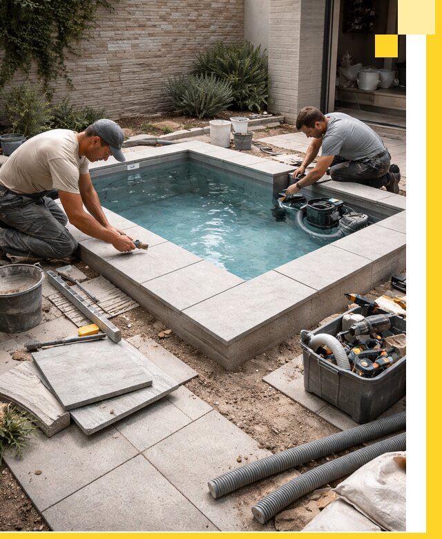 Мини бассейны под ключ в Гудермесе, дизайн и установка