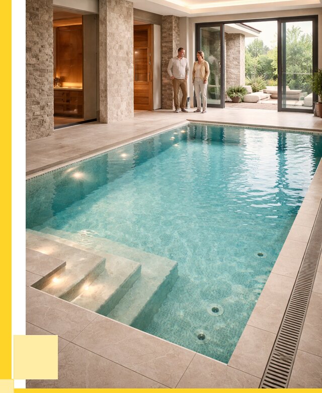 Бассейн во дворе в Гудермесе: проект, отделка от 1229640 р. | ЭриданГдр