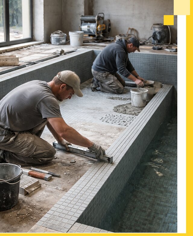 Строительство бассейна в частном доме в Гудермесе под ключ