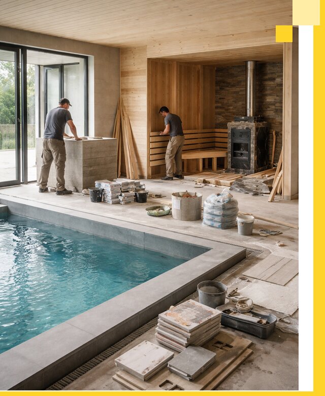 Проектирование и строительство бань с бассейном в Гудермесе