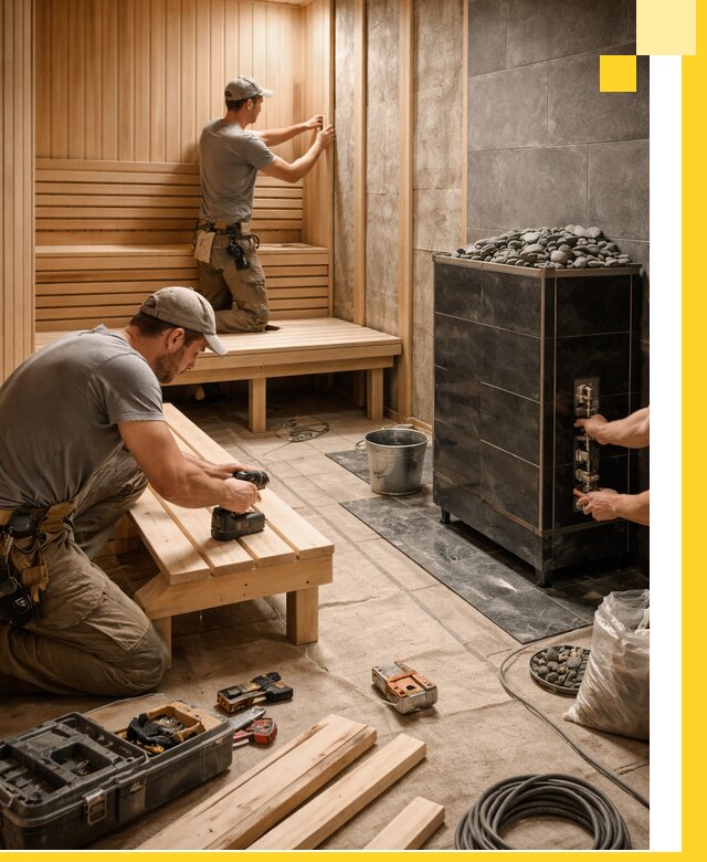Дизайн и строительство интерьерных саун под ключ в Гудермесе