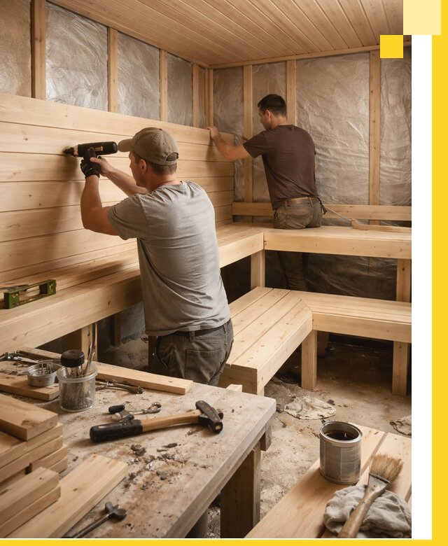 Профессиональная отделка бань и саун под ключ в Гудермесе