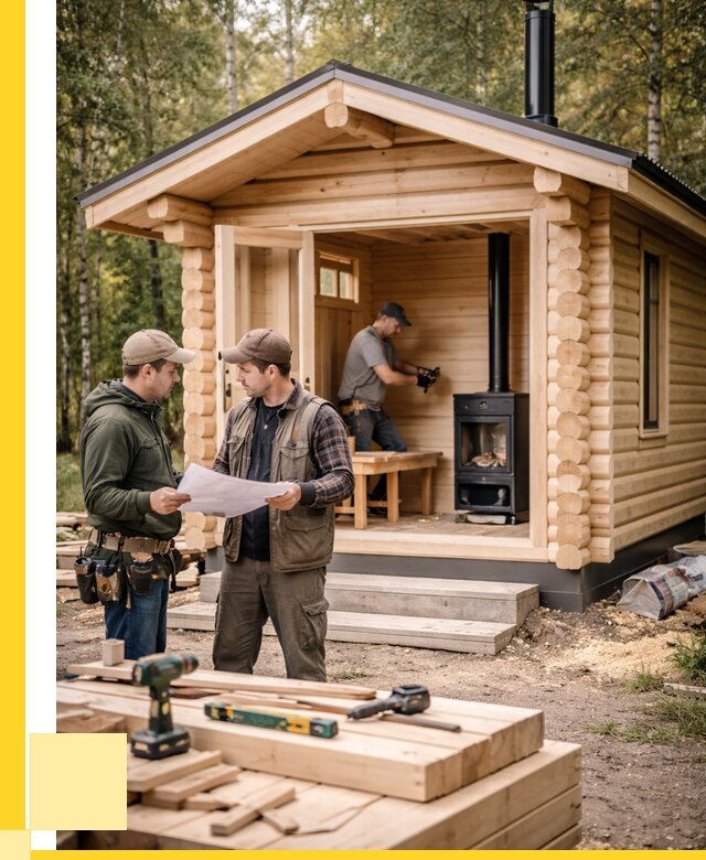 Монтаж бань под ключ в Гудермесе — от 204940 р. | ЭриданГдр