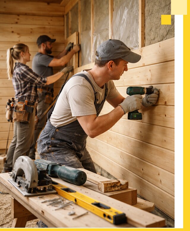 Обшивка бань под ключ в Гудермесе: отделка стен и потолков