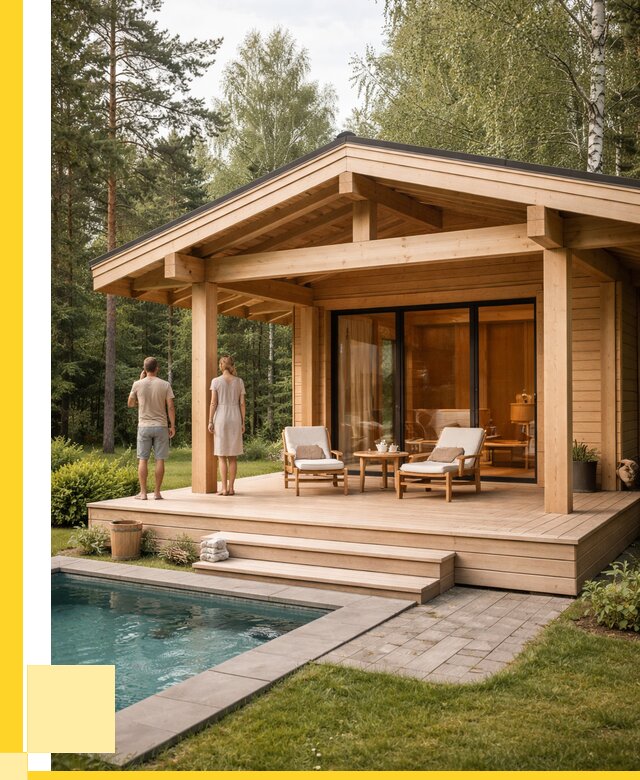 Бани с террасой под ключ в Гудермесе от 614820 р. | ЭриданГдр