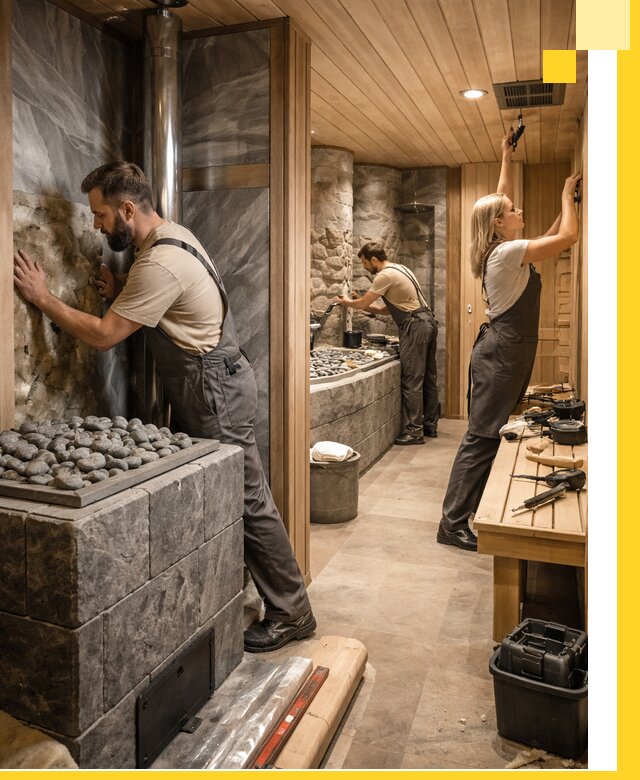 Строительство бань и SPA процедур в Гудермесе под ключ и отделкой