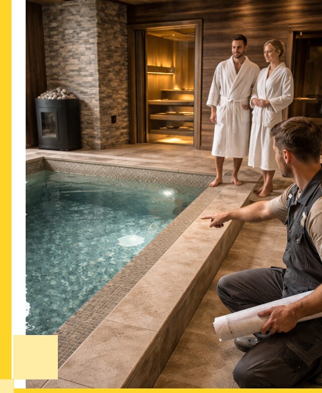 Проект бани с бассейном под ключ в Гудермесе от 66606 р. | ЭриданГдр