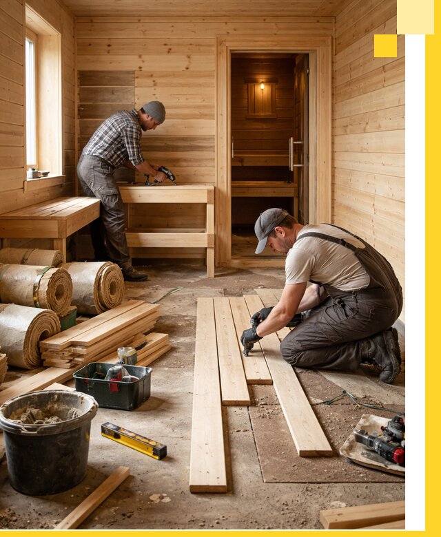 Индивидуальный проект бани с комнатой отдыха под ключ в Гудермесе