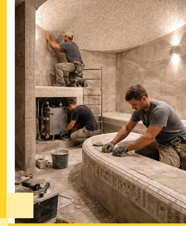 Монтаж хамамов под ключ в Гудермесе от 256175 р. ЭриданГдр