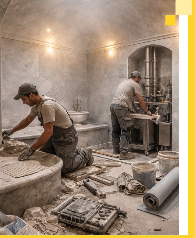 Строительство турецких бань хаммам под ключ в Гудермесе