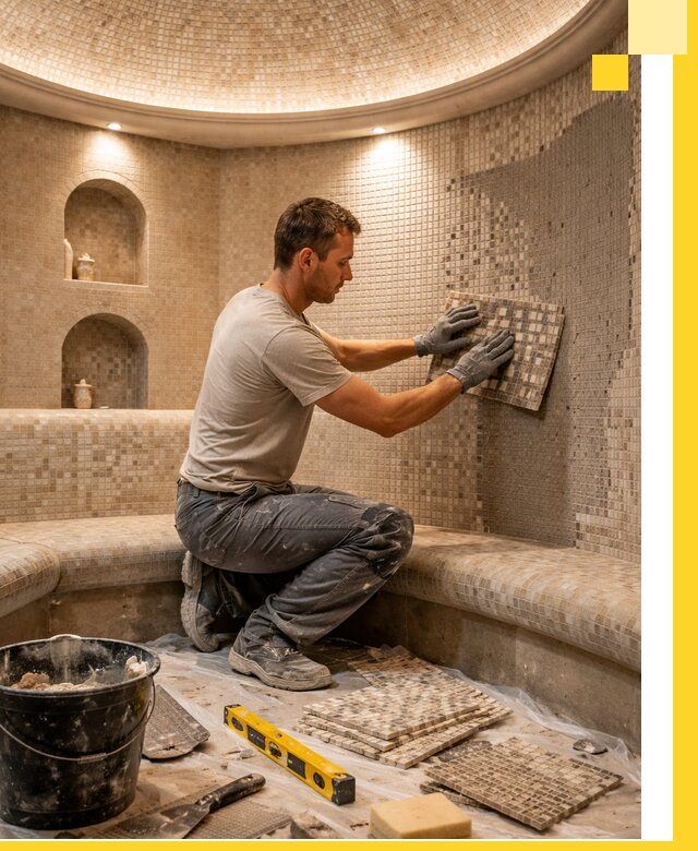 Устройство и монтаж домашнего хамама под ключ в Гудермесе