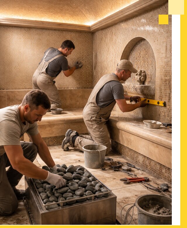 Проектирование и строительство хамама и сауны в Гудермесе