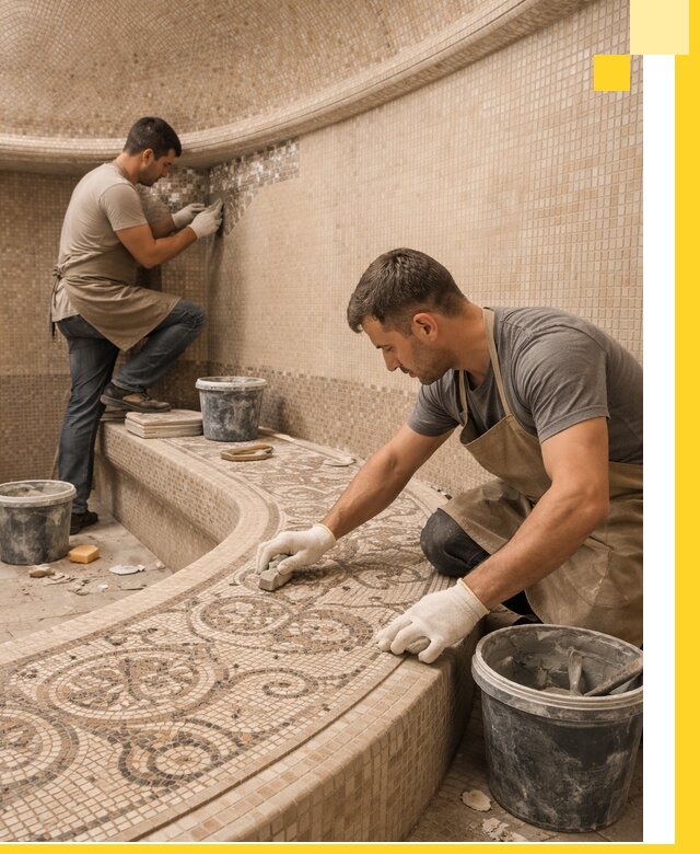 Плитка для хамама в Гудермесе, укладка, подбор и поставка