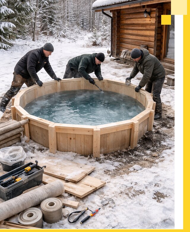 Изготовление и установка ледяных купелей под ключ в Гудермесе